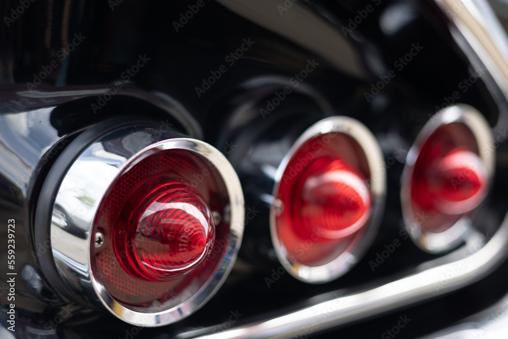 taillight of a black car taillight of a black car