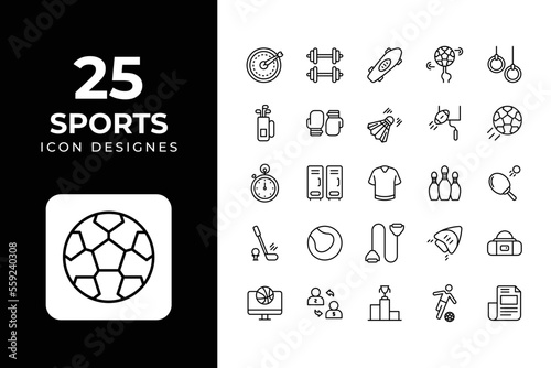 Sports Icons Set vector design