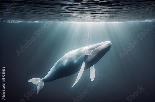 whale in the sea © Moon