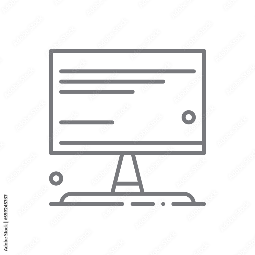 Computer Business people icons with black outline style Computer Business people icons with black outline style