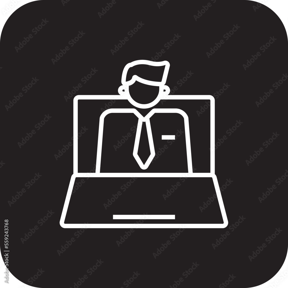 Personal Websites Business people icons with black filled line style