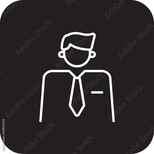 Businessman Business people icons with black filled line style