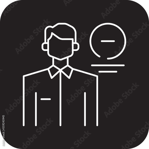 TEAM REDUCTION Business people icons with black filled line style