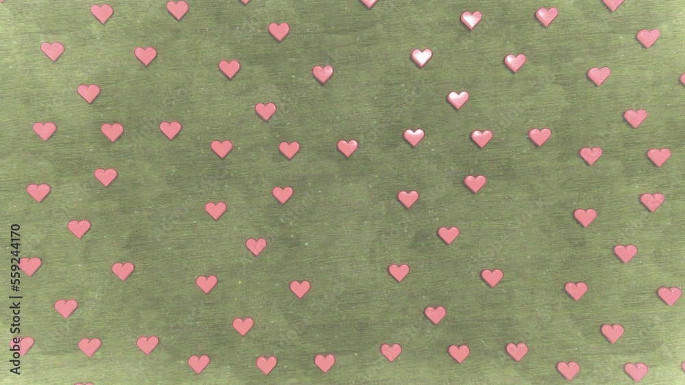 red heart shape with nature background