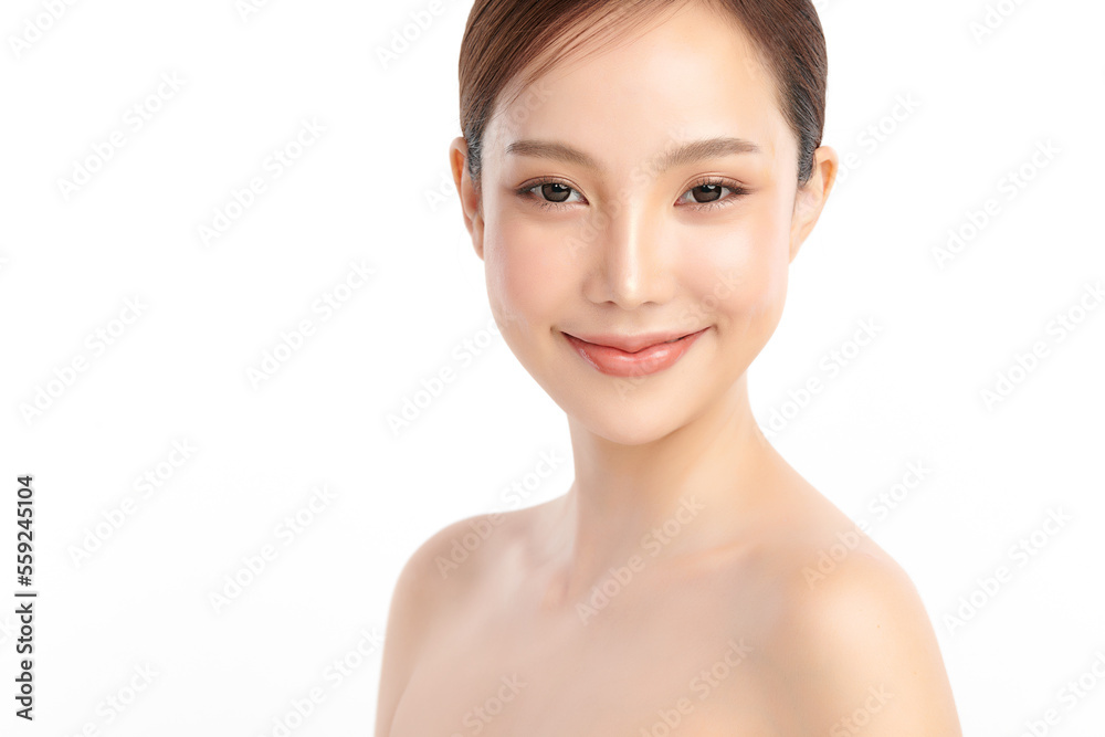Beautiful young asian woman with clean fresh skin on white background, Face care, Facial treatment, Cosmetology, beauty and spa, Asian women portrait. Beautiful young asian woman with clean fresh skin on white background, Face care, Facial treatment, Cosmetology, beauty and spa, Asian women portrait.