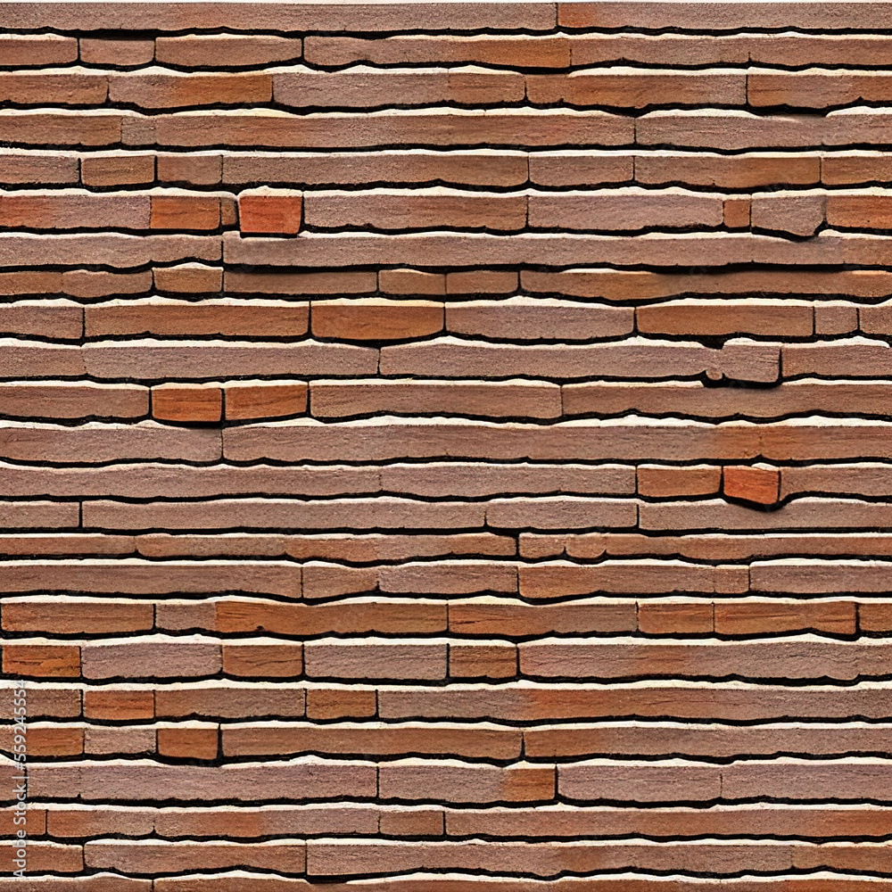 Obraz premium the old cartoon red brick texture 3d-rendering