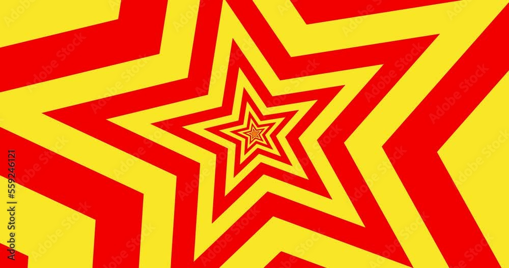 Animated geometric red yellow star flourish pattern background animation Animated geometric red yellow star flourish pattern background animation