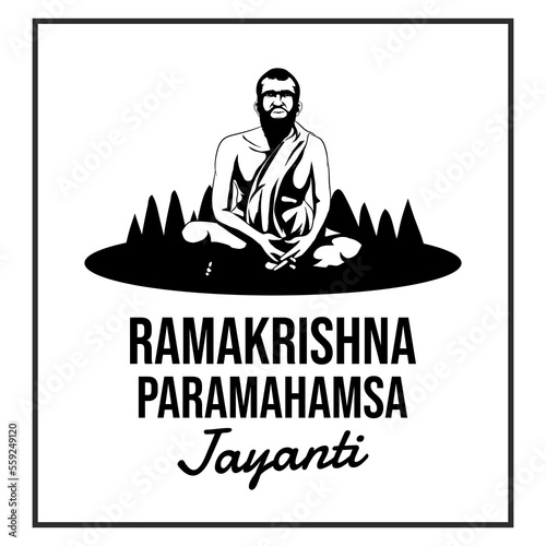 Ramakrishna Paramahansa jayanti Vector Illustration. photo