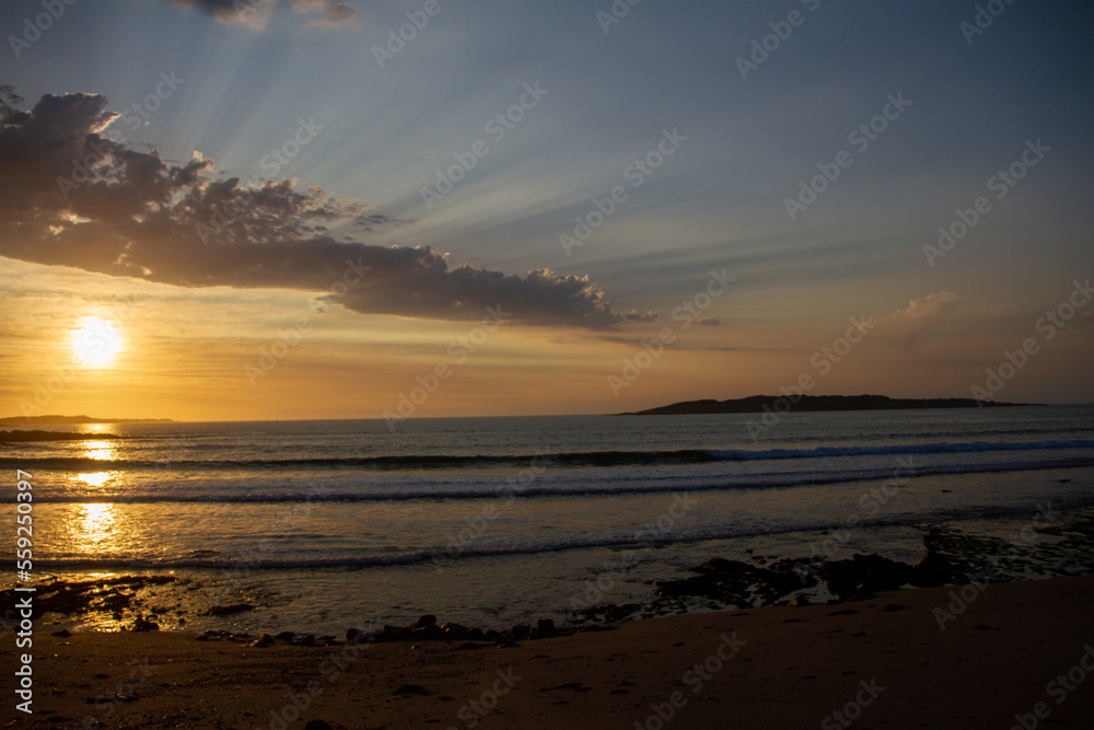 Golden sunset over Luderitz Bay Golden sunset over Luderitz Bay