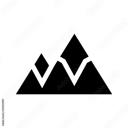 Mountain, rock and vertex icon. Sign isolated on white background. Vector EPS 10