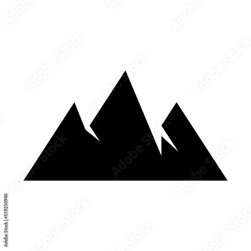 Mountain, rock and vertex icon. Sign isolated on white background. Vector EPS 10