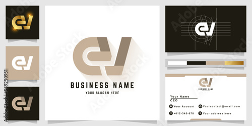 Letter ev or eJ monogram logo