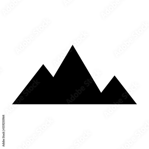 Mountain, rock and vertex icon. Sign isolated on white background. Vector EPS 10