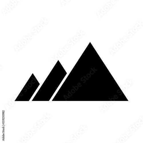 Mountain, rock and vertex icon. Sign isolated on white background. Vector EPS 10