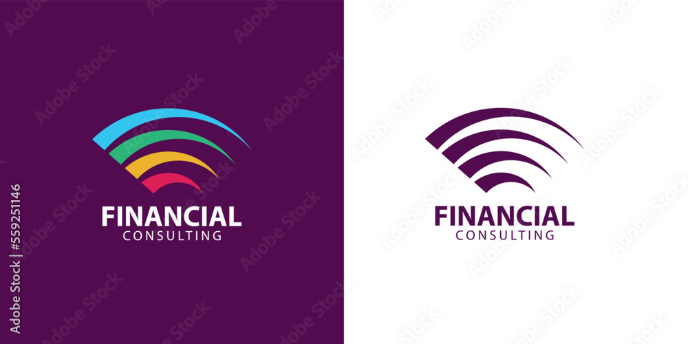 financial consulting company minimalist abstract logo financial consulting company minimalist abstract logo