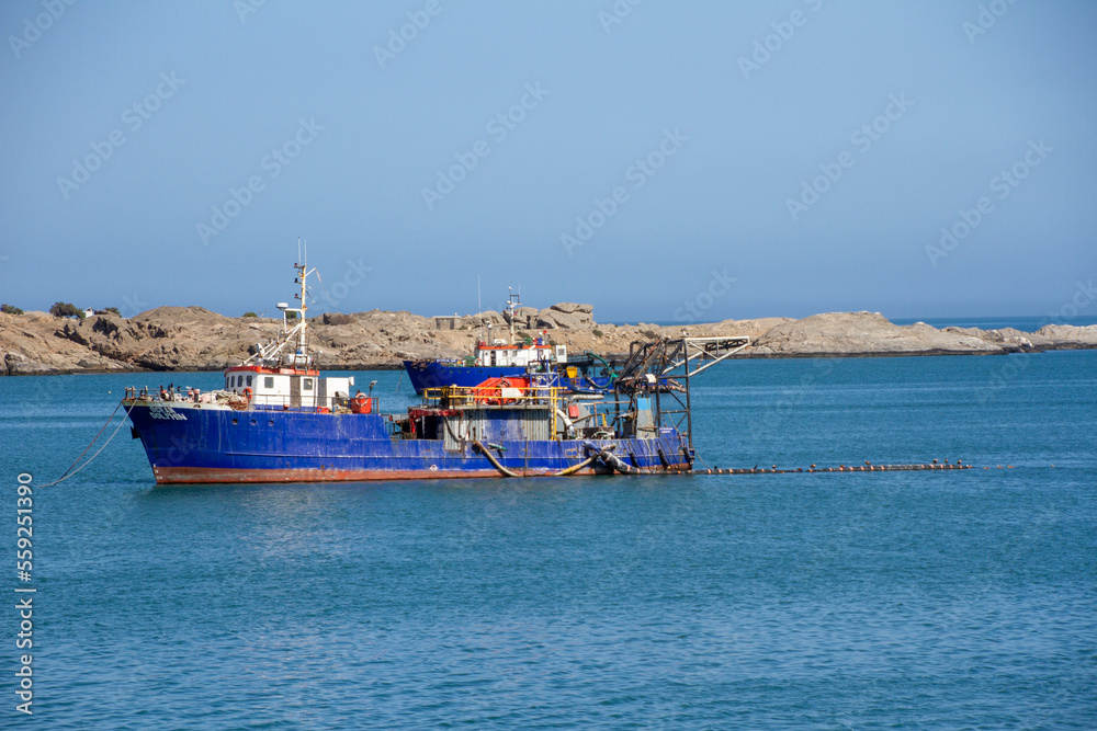 Boat at anchor, Luderitz harbour