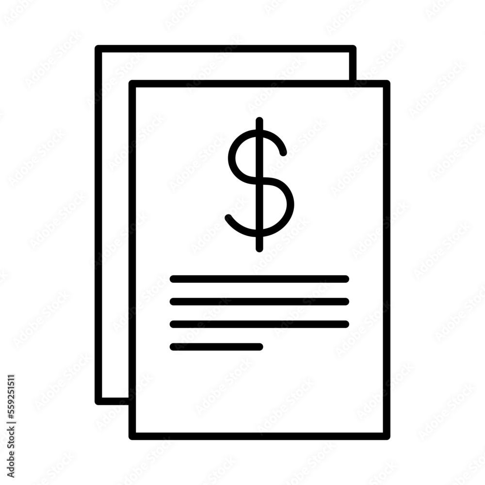 Report Icons with black outline style Report Icons with black outline style