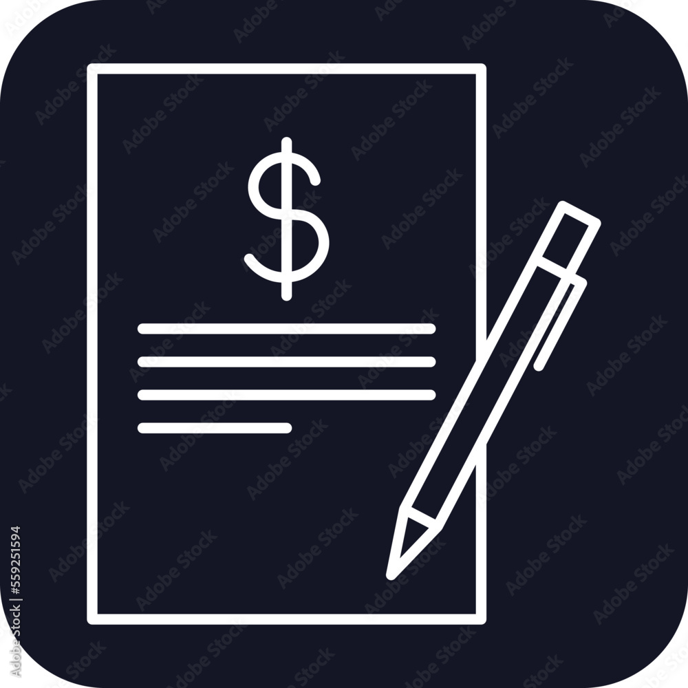 Budgeting Icons with black filled outline style Budgeting Icons with black filled outline style