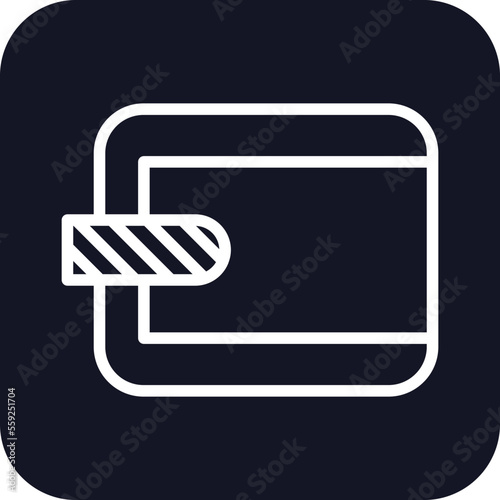Wallet Icons with black filled outline style
