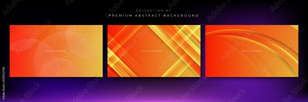 Set of abstract orange and yellow gradient background. Vector illustration abstract graphic design banner pattern presentation background wallpaper web template. Set of abstract orange and yellow gradient background. Vector illustration abstract graphic design banner pattern presentation background wallpaper web template.