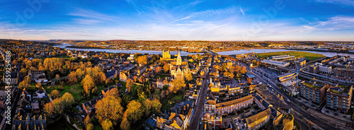 Aerial view of Rochester, a commuter town in the unitary authority of Medway in Kent, England © Alexey Fedorenko