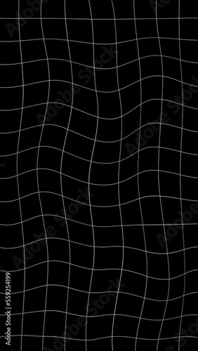 Deforming grid with transparent background. abstract background with distorting checkered surface
