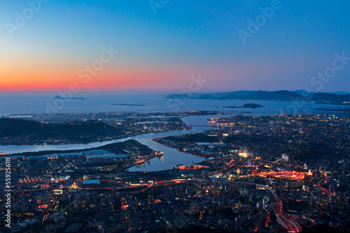 皿倉山から望む夕景