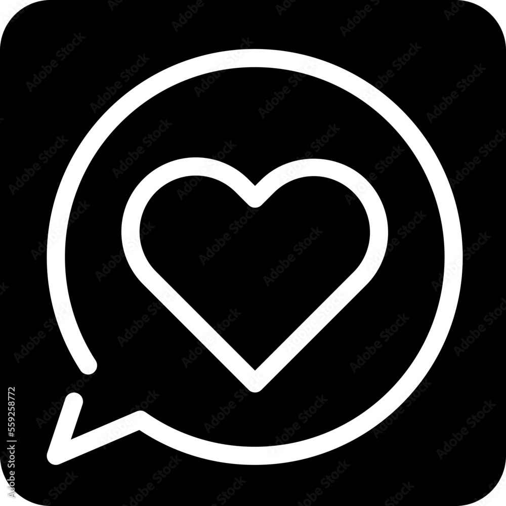 Solid Chat, Heart, Message icon