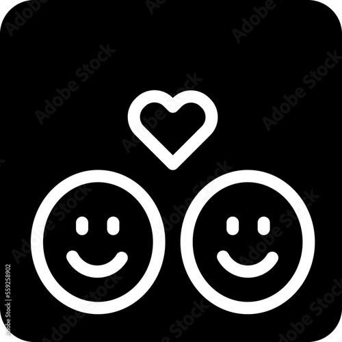 Solid Smiley Heart icon
