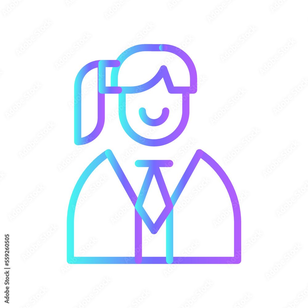 Manager Business People Icons with purple blue outline style Manager Business People Icons with purple blue outline style