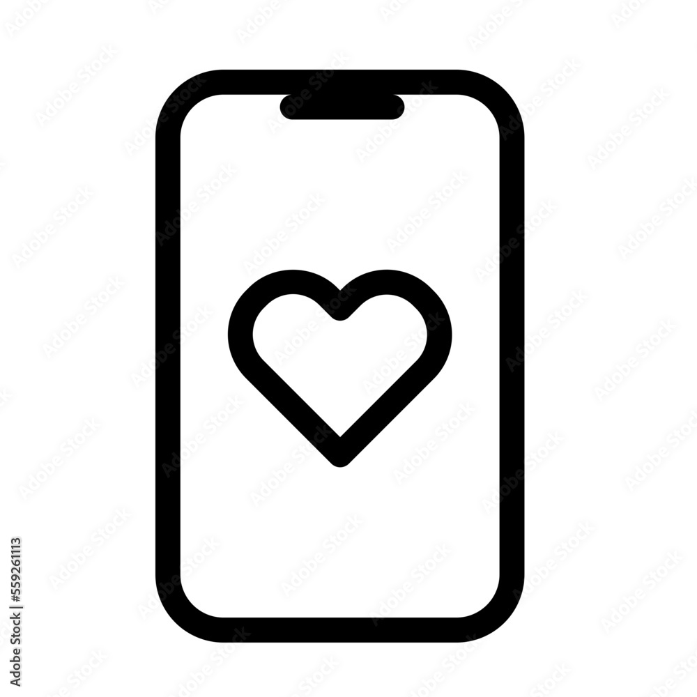 mobile, heart, like icon mobile, heart, like icon