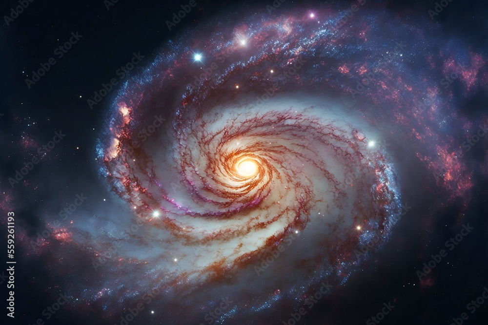 A stunning view of a galaxy. Generative AI	