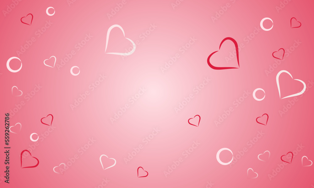 Valentine's Day background.happy valentine's day background design with romantic heart shape elements.for Greeting cards, banners, posters etc 