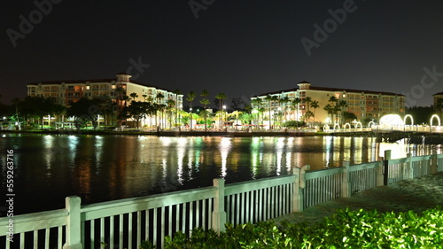 Luces en foto nocturna
