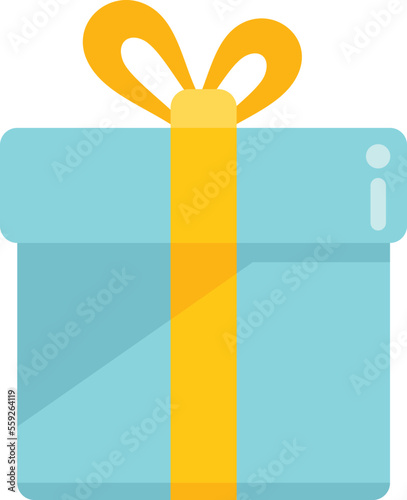 Donate gift box icon flat vector. Help hand. Human project isolated