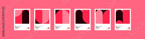 Geometrical Abstract Pink Bauhaus Modern Pattern. Business card or flyer background design for advertise or using as a print.
