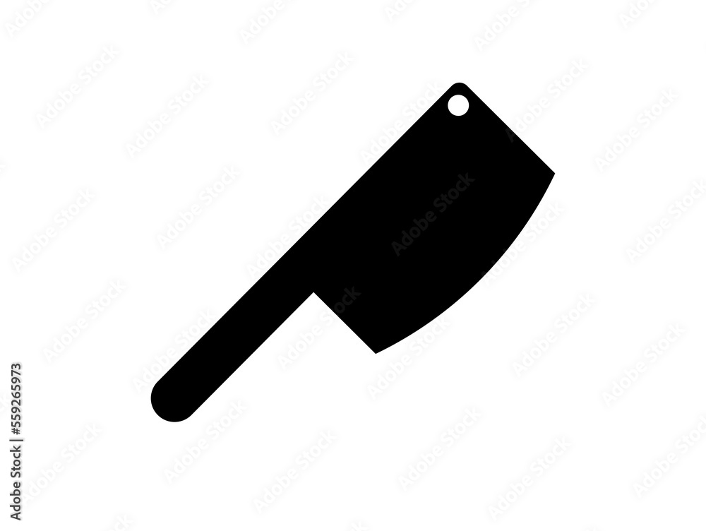 Meat knife. Vector cut symbol isolated on white background Meat knife. Vector cut symbol isolated on white background