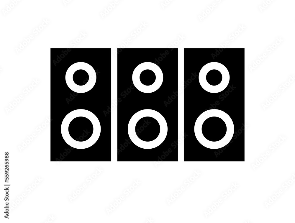 Sound box icon. Audio vector at event, concert and parties, isolated sound equipment concept Sound box icon. Audio vector at event, concert and parties, isolated sound equipment concept