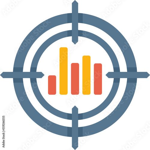 Solution target icon flat vector. Business problem. Innovation process isolated