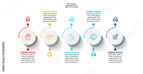 Business data visualization. timeline infographic icons designed for abstract background template milestone element modern diagram process technology digital marketing data presentation chart Vector