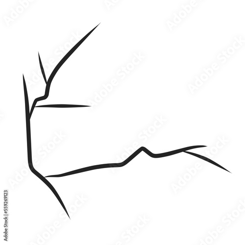 Broken glass, cracks on glass