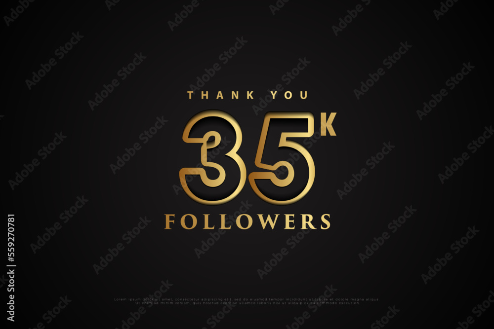 35k followers celebration with dark concept.