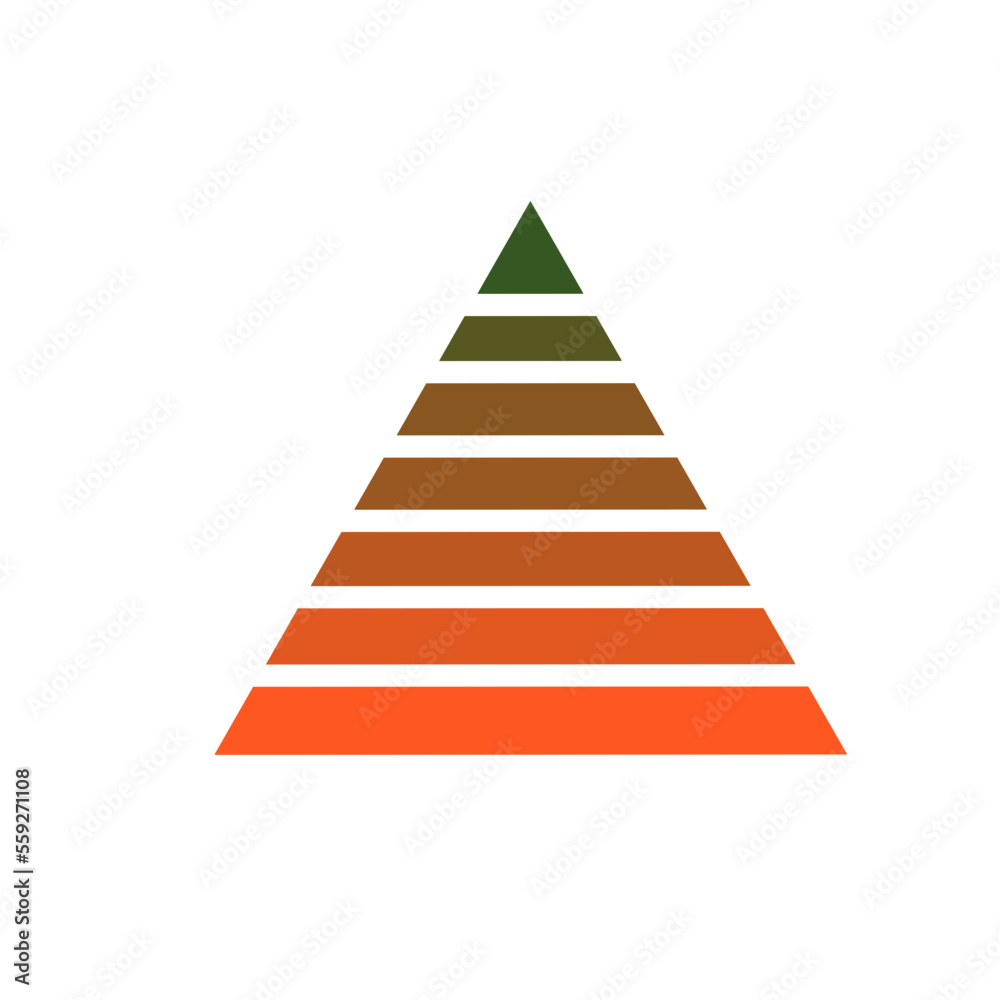 Pyramid Chart. Triangle diagram sign