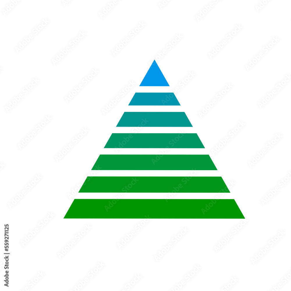 Pyramid Chart. Triangle diagram sign
