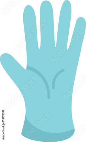 Virus glove icon flat vector. Hand latex. Plastic rubber isolated