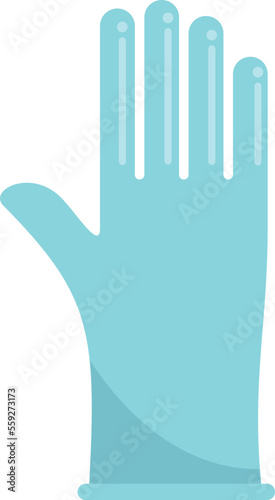 Care glove icon flat vector. Hand latex. Surgical rubber isolated