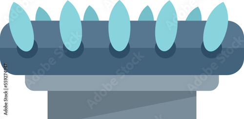 Stove gas equipment icon flat vector. Cooker pot. Oven food isolated