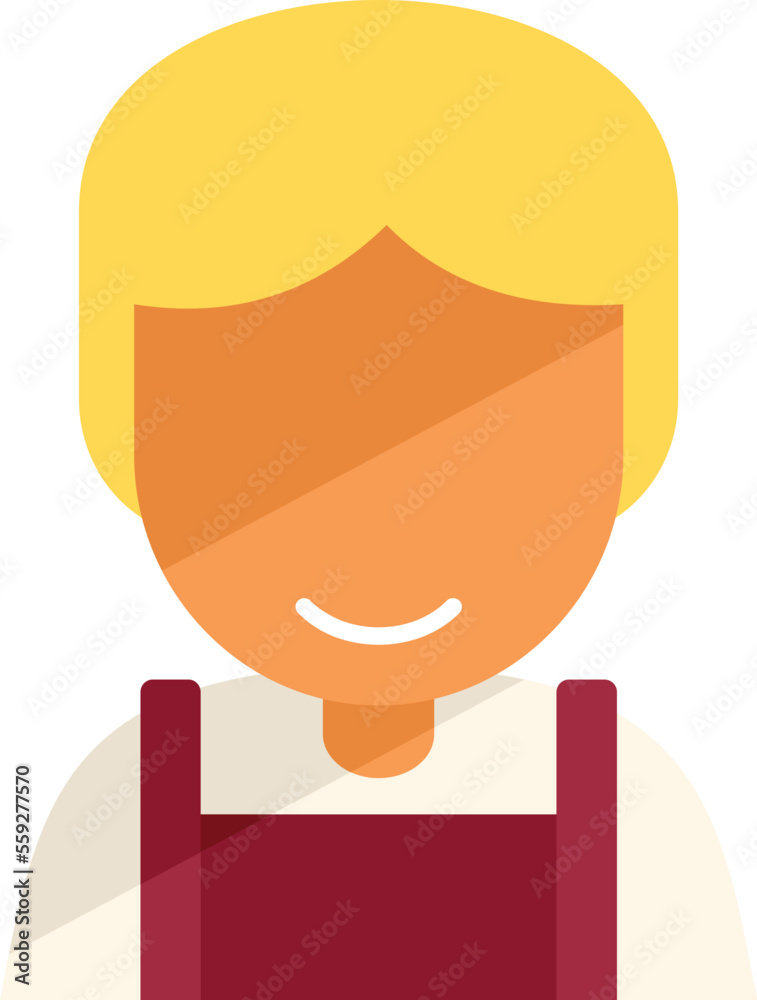 Smiling friend icon flat vector. Happy person. Positive smile isolated Smiling friend icon flat vector. Happy person. Positive smile isolated