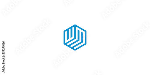 WM Initial Icon logo vector