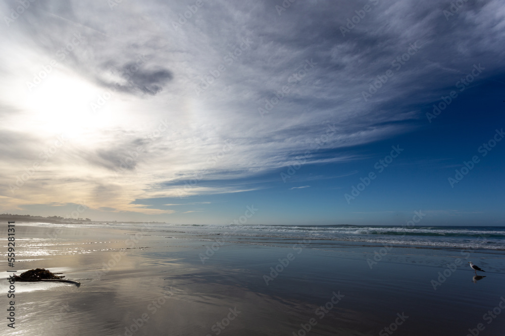 Fototapeta premium Beautiful sky over the Pacific Ocean in California